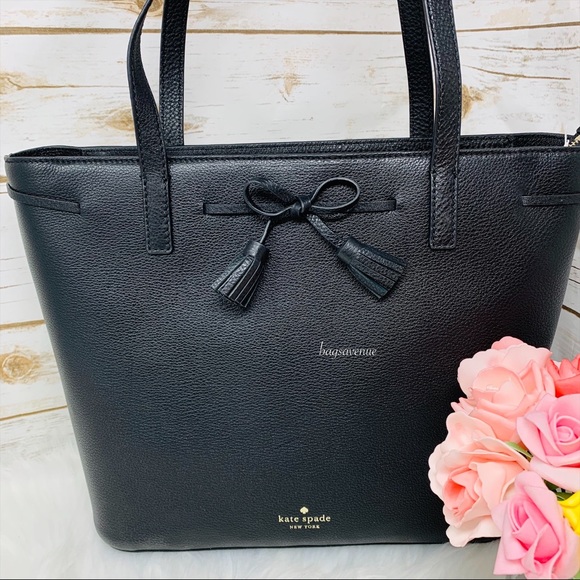 Medium top zip tote kate spade black shoulder